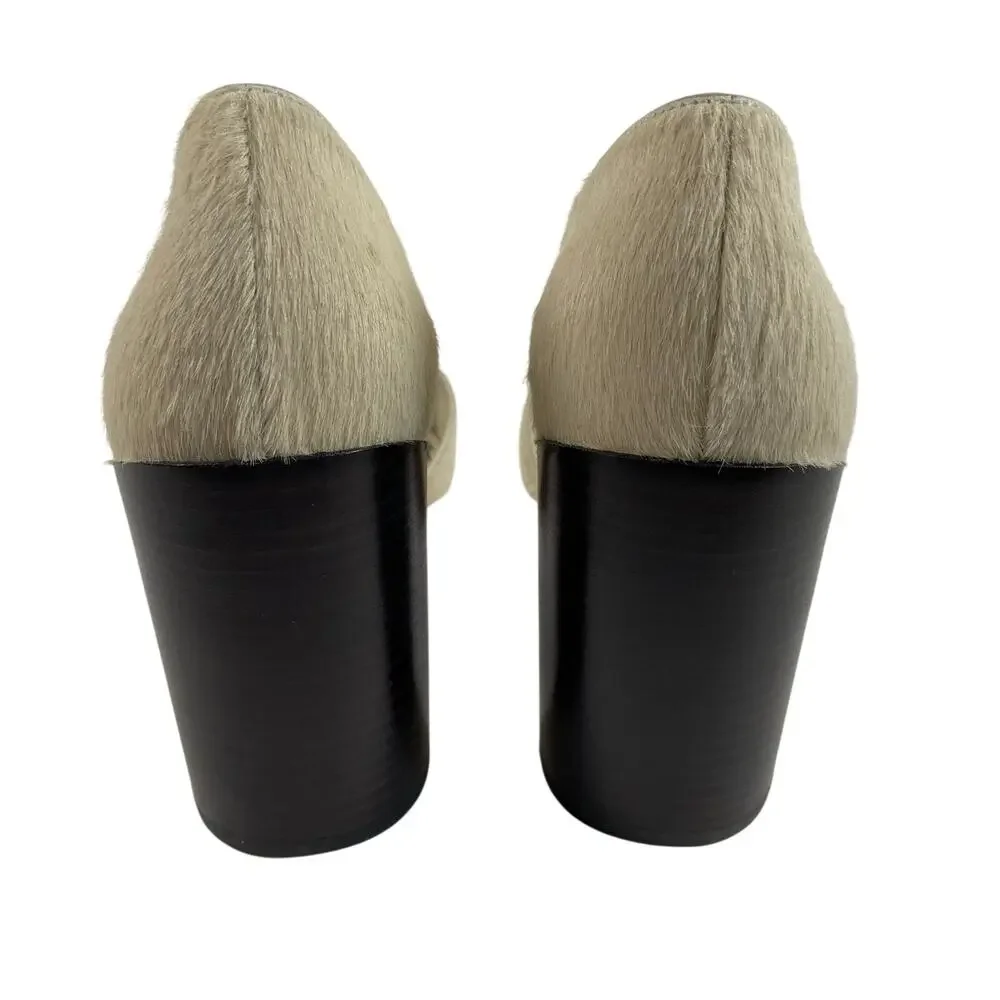 Vince Genuine Calf Hair Pointed Toe Block Heels Prin D 'orsay Women's Size 9.5